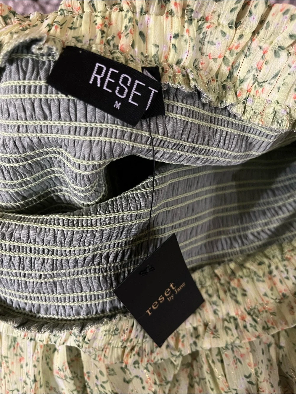 NEW RESET by Jane Lizzie Spring Floral Skirt  Set – Green | Size Medium